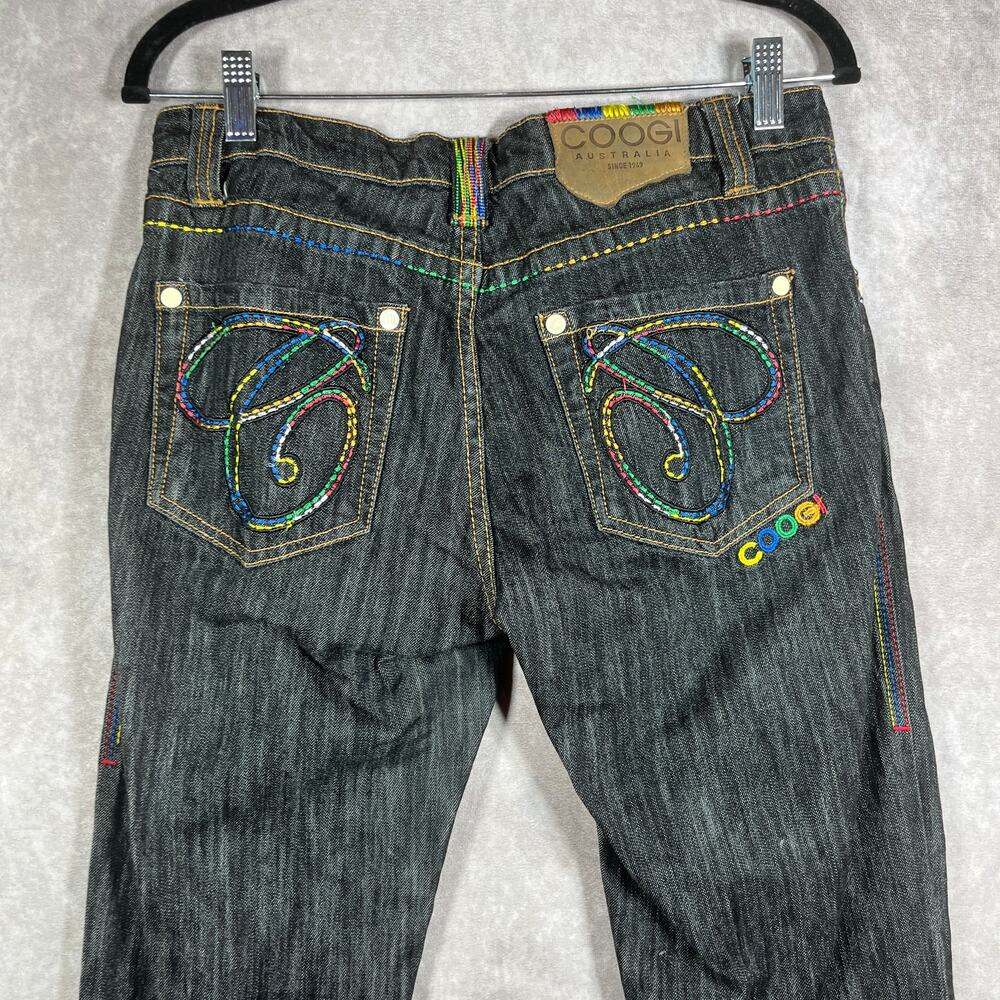 Vintage‎ Coogi Australia Jeans Womens 11/12 Black Denim Straight Low Rise Y2K